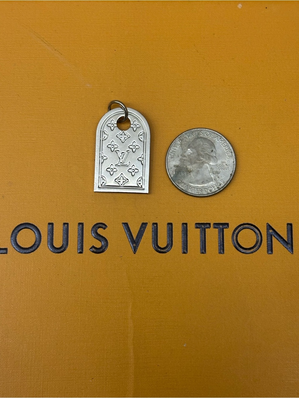 Louis Vuitton Nanogram Silver Tone Charm - Picture 3 of 3